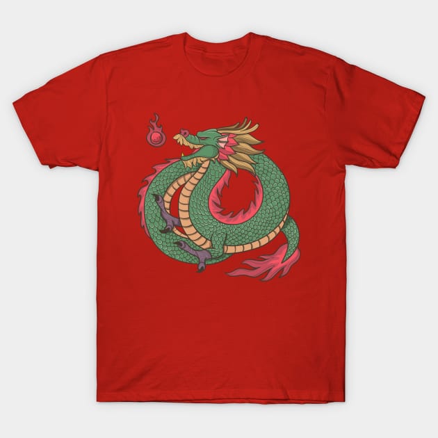 Chinese Dragon T-Shirt by Mako Design 
